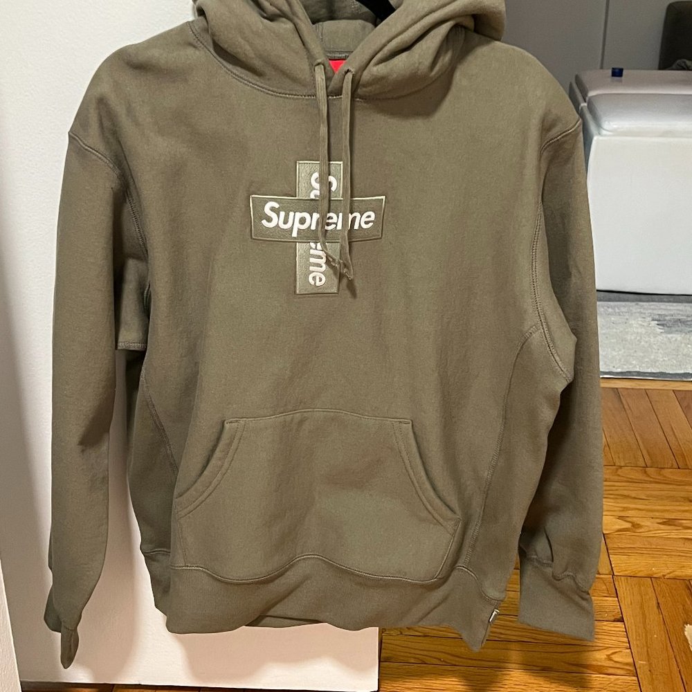 Supreme Cross Box Logo Hooded Sweatshirt Hoodie